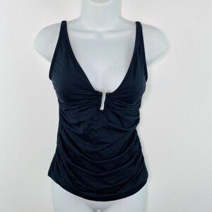 Bleu Rod Beattie Shirred U-Ring Tankini Swim Top